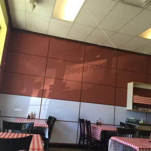 the interior of a chinese food restaurant