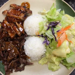 Chicken and Beef Teriyaki Combo