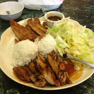 Chicken katsu and teriyaki combo....fk&apos;n amazing!!!