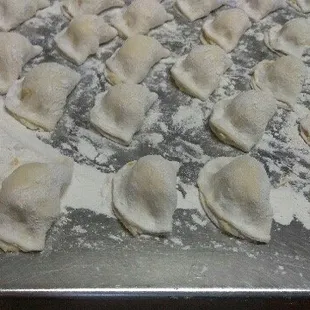 Homemade pierogis