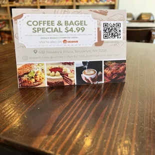 Stumptown coffee and a Terrace bagel with cream cheese. Good combo!