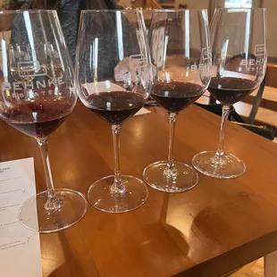 Red wine flight