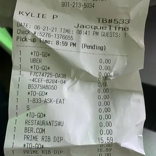 Ordered on the app for delivery unsatisfactory Togo meal