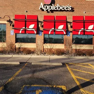 Handicap parking and restaurant sign