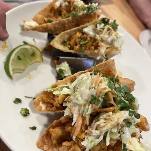 Chicken Wonton Tacos
