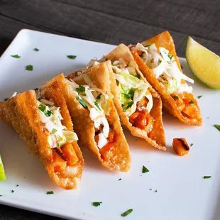 Wanton Chicken Tacos (Looks Like Hot Food) but came out refrigerator cold