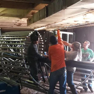 Spiral Stair Case Being Fabricated