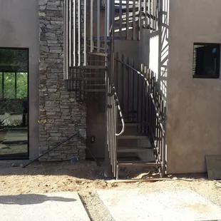 Spiral Stair Case Installed at Its New Home