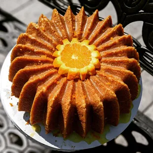 Sweet Potato Pound Cake with Orange Simple Syrup