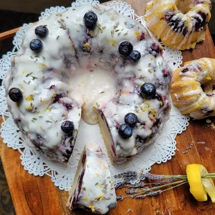 Lemon Blueberry Lavender Poundcake