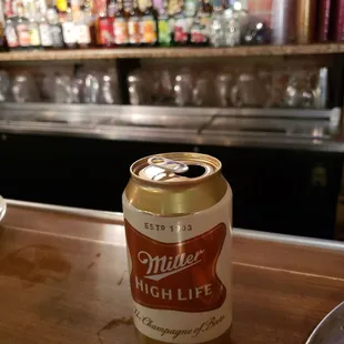 a can of miller's high life