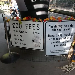 Zoo Fees.