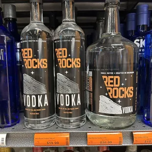 Yes!  They finally have the new Red Rocks Vodka!! Is so nice and neutral and incredibly smooth. It's and must buy and try!