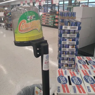 Sanitizer stations throughout the store!