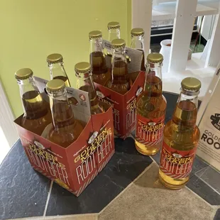 six bottles of apple cid