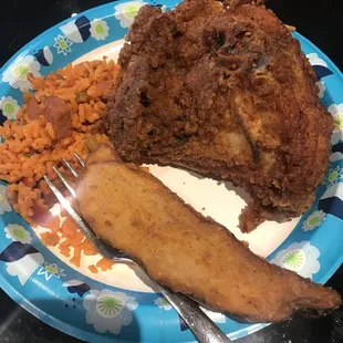 Fried chicken breast &amp; jo-jo