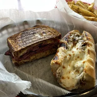 Philly Cheesesteak and Pastrami Reuben