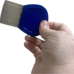 Live lice comb from the bathtub. Hope they got it all.