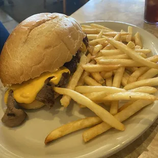 Cheesesteak...husband&apos;s was surprised by the yellow cheese