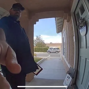 ARS service technician at my door. No tools in hand other than a clipboard.