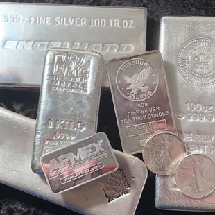 We buy 999 Fine Silver Troy ounce Hallmarked Bars