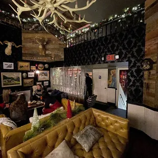 a couch with pillows