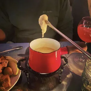Cheese fondue.