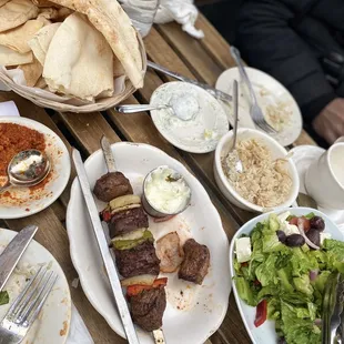 Lamb Kebab, Greek Salad