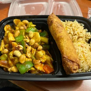 Kung Pao chicken and "fried rice"