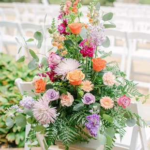 Top of aisle flowers from our wedding.