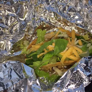 Hard taco (with a pita like hard shell)