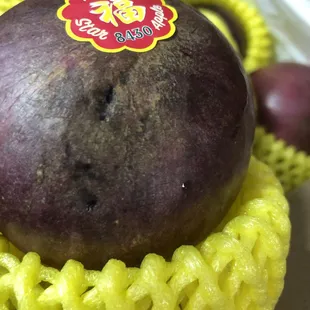 a close up of a purple potato