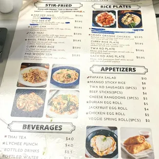 ramen and noodles, menu