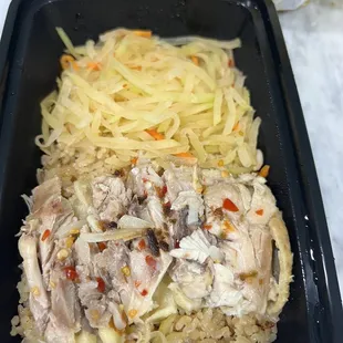 bai mon, barely any meat on the chicken