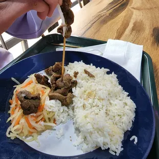 Lemongrass steak skewers