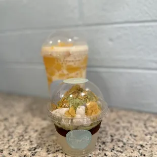 green tea panna cotta