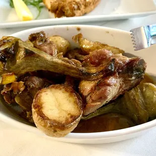 Easter Dinner: Capretto with baby potatoes  and artichoke  !