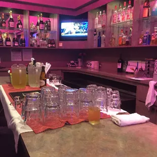 Front corner of the bar.