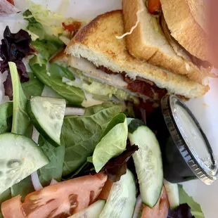 Beautiful, fresh greens and veges for their salads, along with their HOUSEMADE - APPLE VINAIGRETTE!