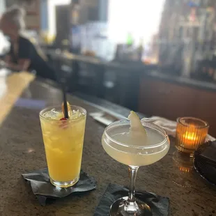 Gingered Pear Martini   Absolut Pear, Domaine de Canton Ginger Liqueur, Lemon Juice