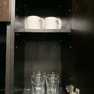Cups In studio kitchenette room 2205 as of 8/2023