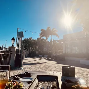 Nice lunch under the warm sun