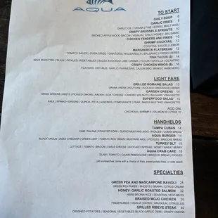 Menu (Limited as of 5/8/22)