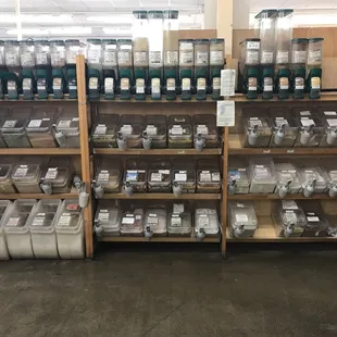 a variety of products in a store