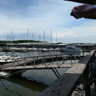 a view of a marina