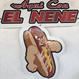 a hot dog with mustard