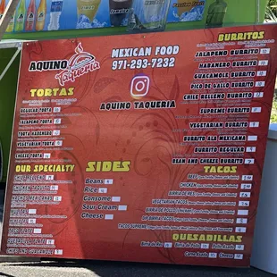 Menu as of 6/18/2024