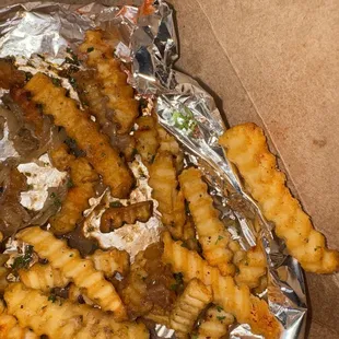 Clearly cheap frozen fries.