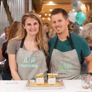 Date night, candle making.