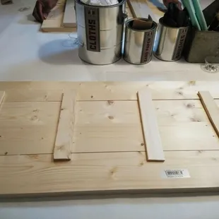 About to nail the support woods in